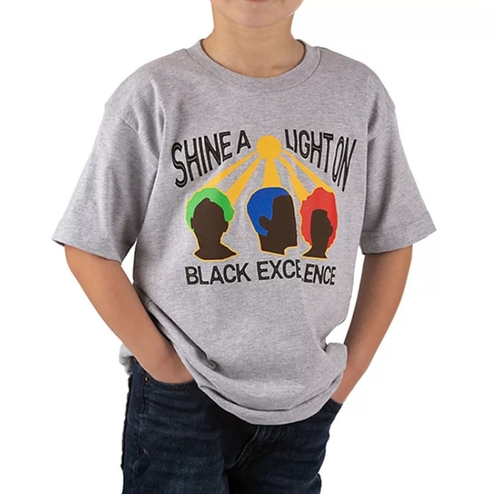 NWT | Proud by Design Black Excellence gray graphic tee